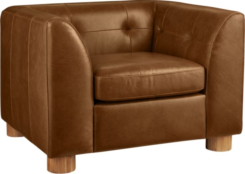Kotka Tobacco Tufted Leather Chair - Image 3