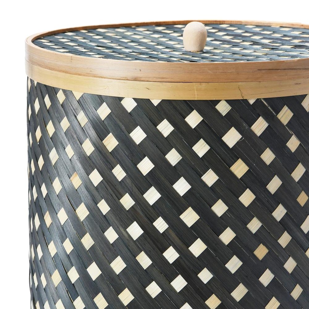 Bamboo Hamper with Lid - Image 2