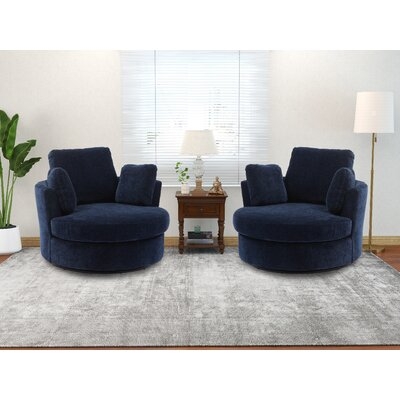 42.5" W Swivel Barrel Chair - Image 0