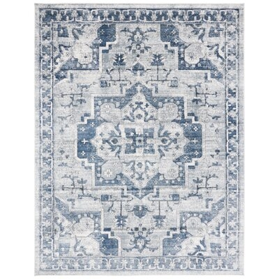 Oregon Oriental Area Rug in Navy/Ivory - Image 0