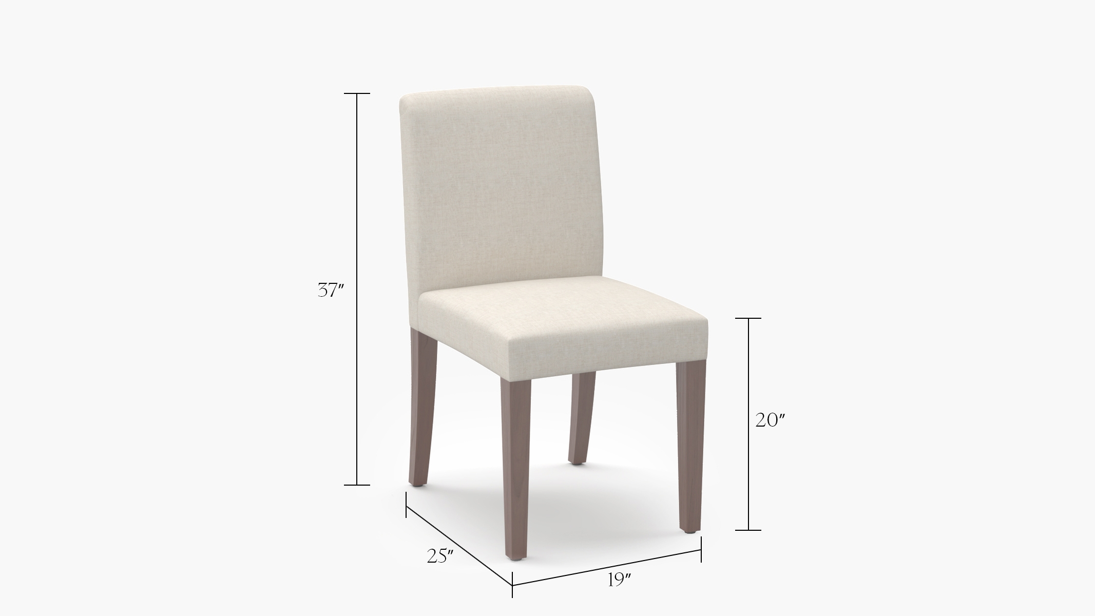 Signature Dining Chair, Navy Clarence Stripe, Walnut Square Tapered Leg - Image 2