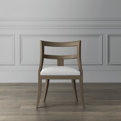 Piedmont Dining Side Chair, Performance Slub Weave, Sand, Sky Grey Leg - Image 1