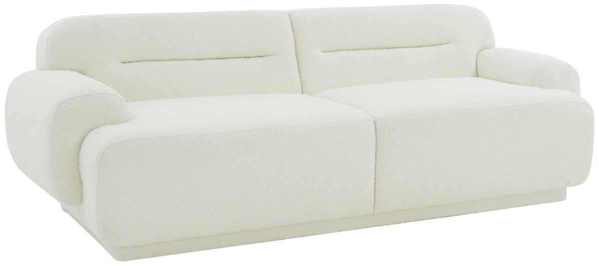 Taylina Boucle Sofa - Ivory - Image 3