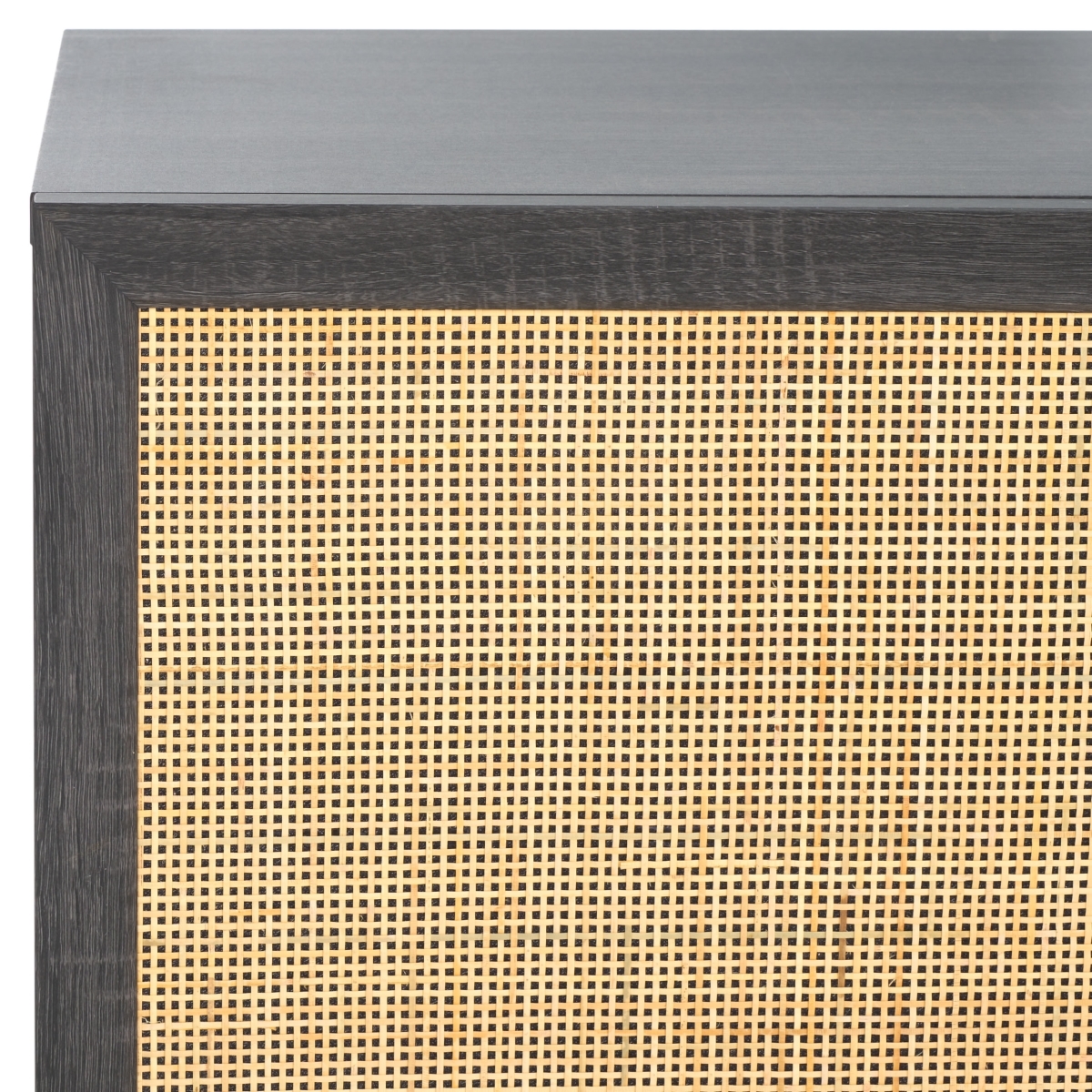 Aino 3 Door Sideboard / Media Stand - Distressed Black / Natural - Safavieh - Image 2