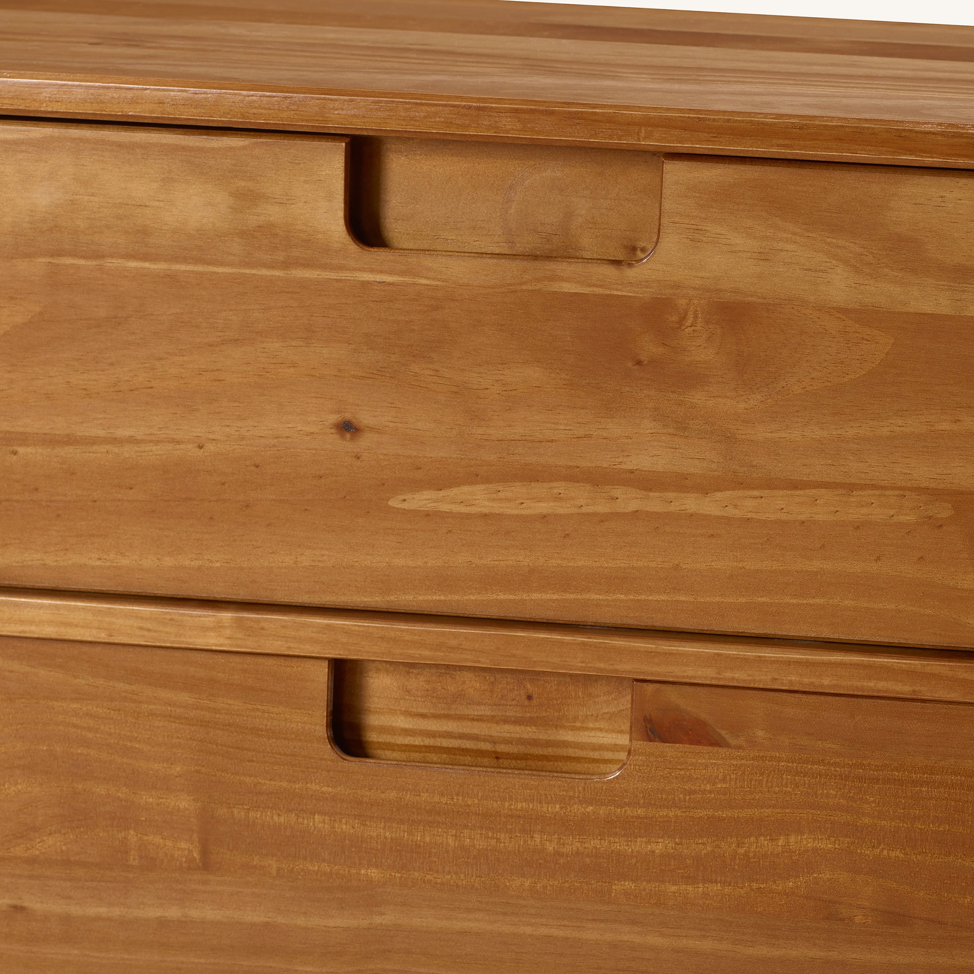 Sloane 6 Drawer Groove Handle Wood Dresser - Caramel - Image 5