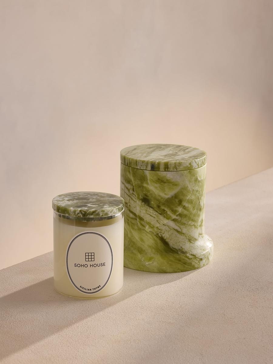 Sicilian Thyme Apple Jade Marble Candle & Refill Bundle - Image 0