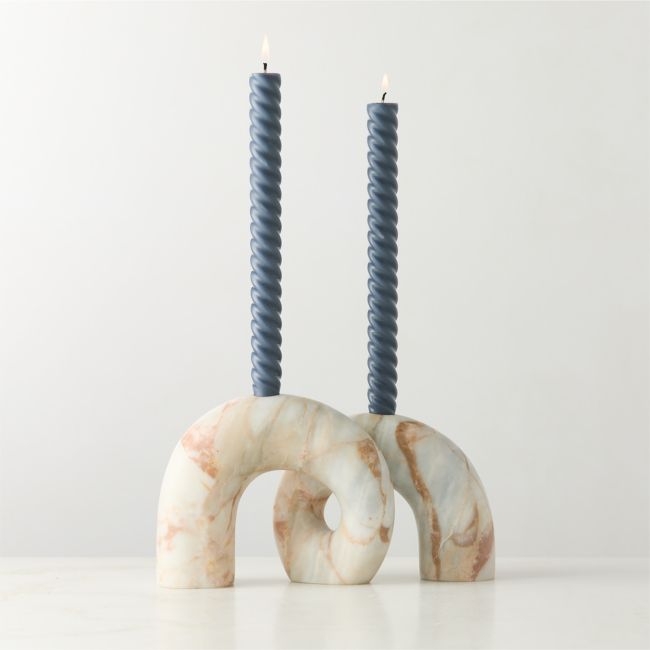 Curva Marble Taper Candle Holder - Image 0