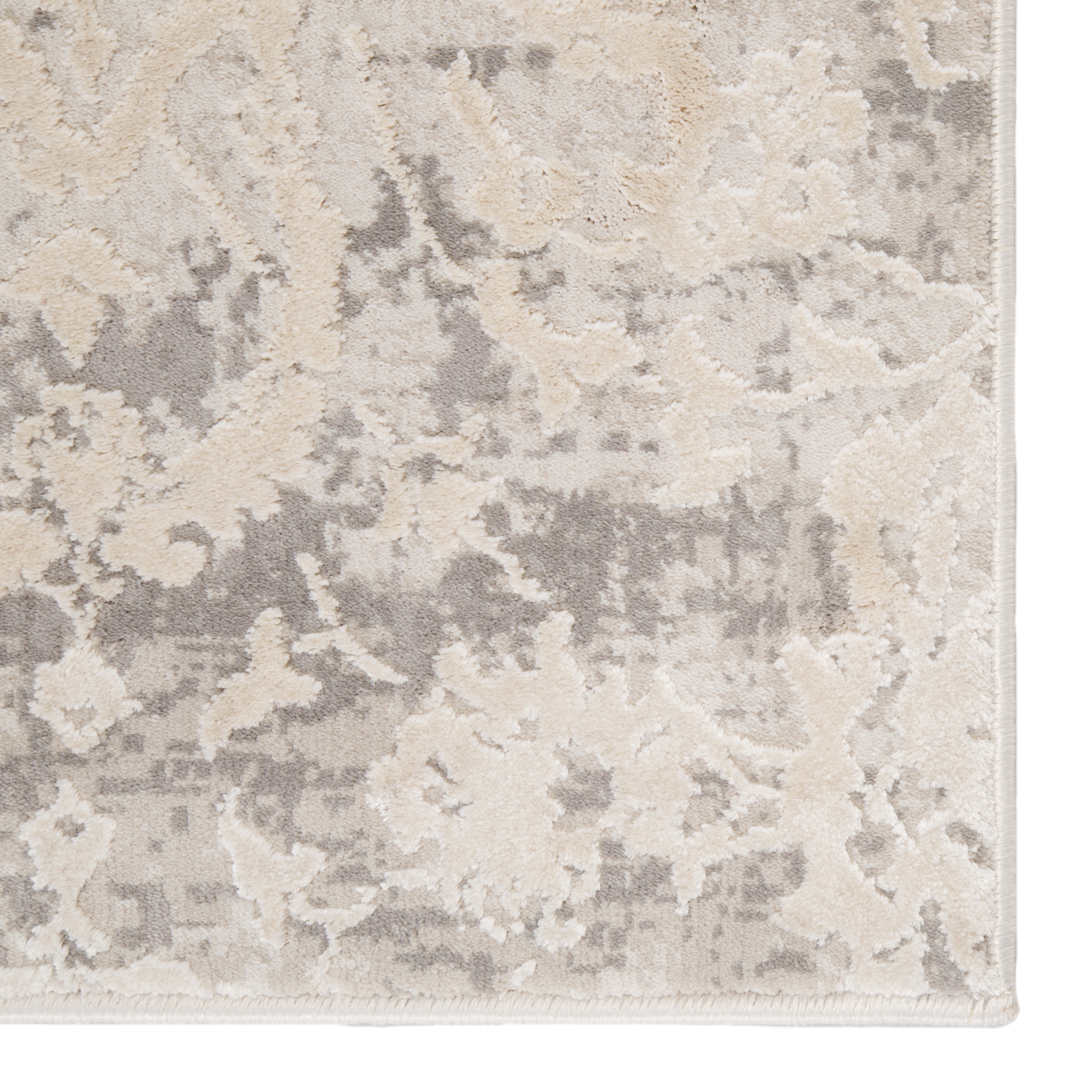 Alonsa Abstract Gray/ White Round Area Rug (6'X6') - Image 3