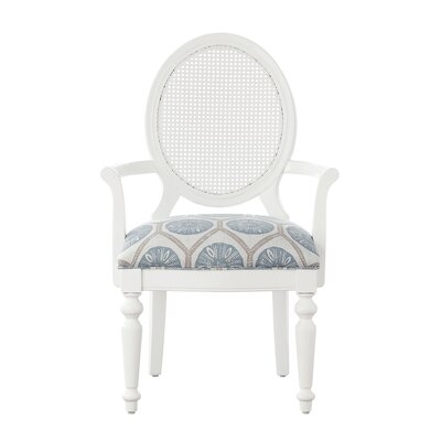 Dukinfield King Louis Back Arm Chair in White - Image 0
