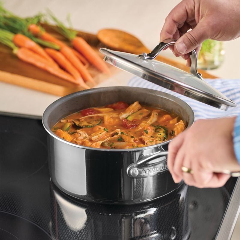 Anolon ® 11-Piece Ceramic Non-Stick Stainless Steel Cookware Set - Image 2