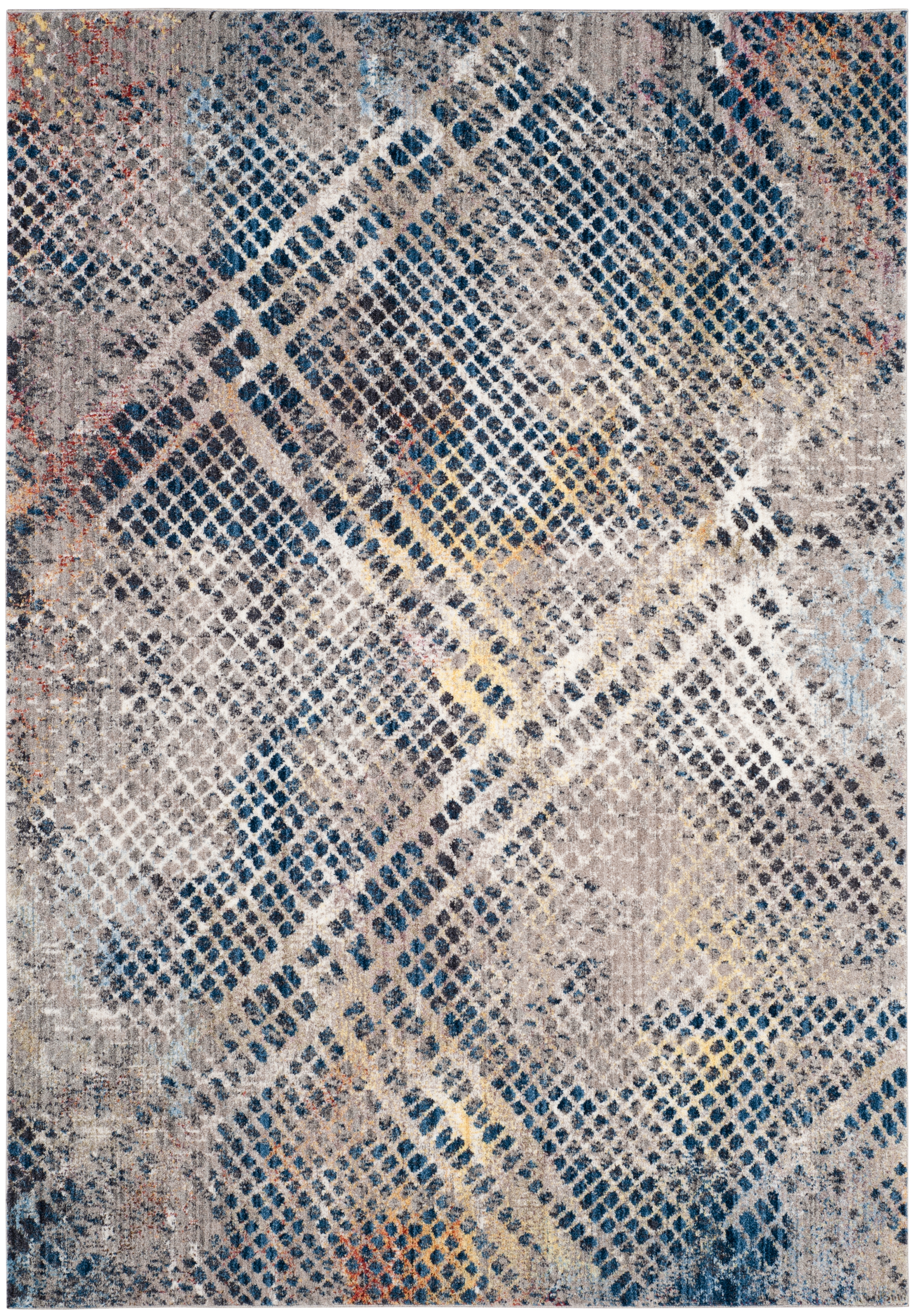 Arlo Home Woven Area Rug, MNY656E, Blue/Multi,  5' 1" X 7' 6" - Image 0