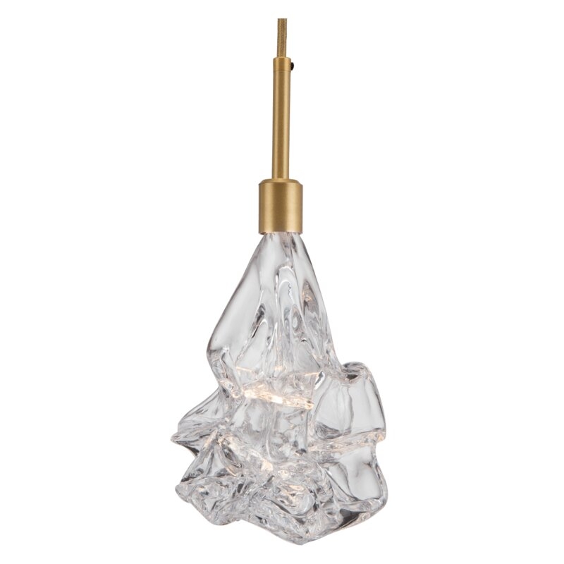 Hammerton Studio Blossom 1-Light LED Single Pendant Finish: Gilded Brass - Image 0