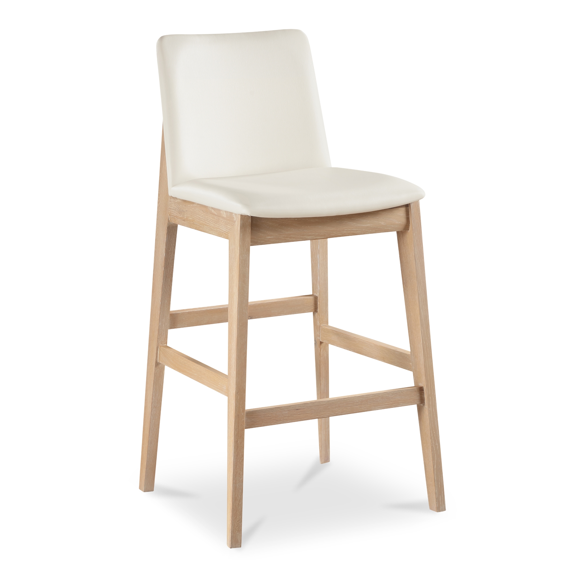 Deco Oak Barstool PVC White - Image 1