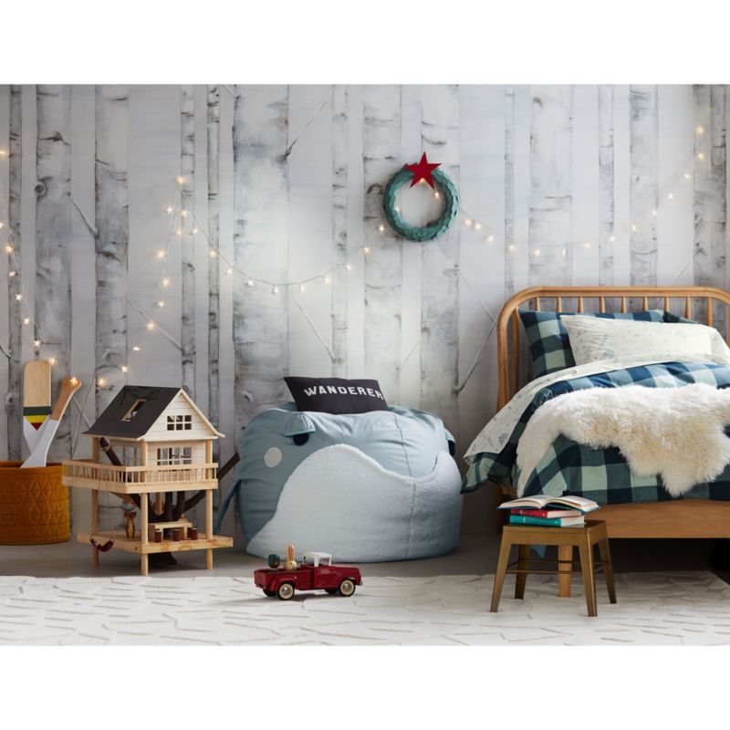 Bodie Spindle Natural Oak Wood Kids Full Bed - Image 3