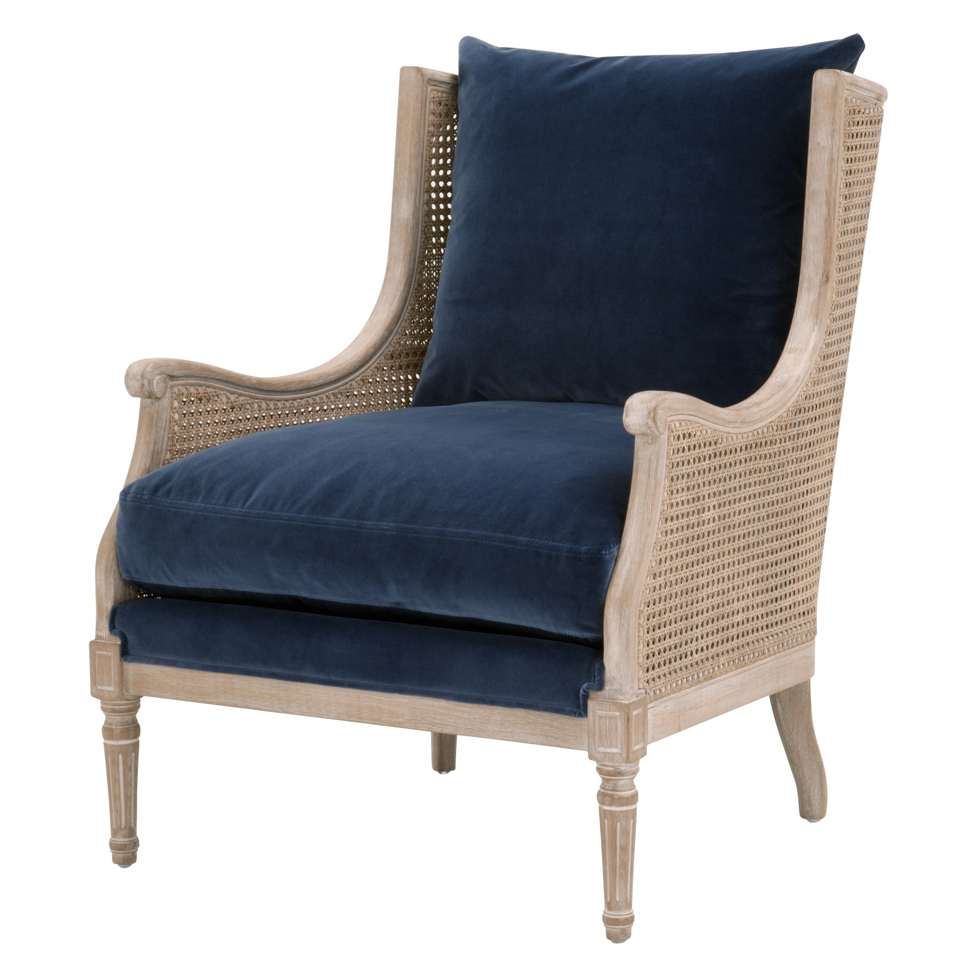 Churchill Club Chair, Denim Velvet - Image 1