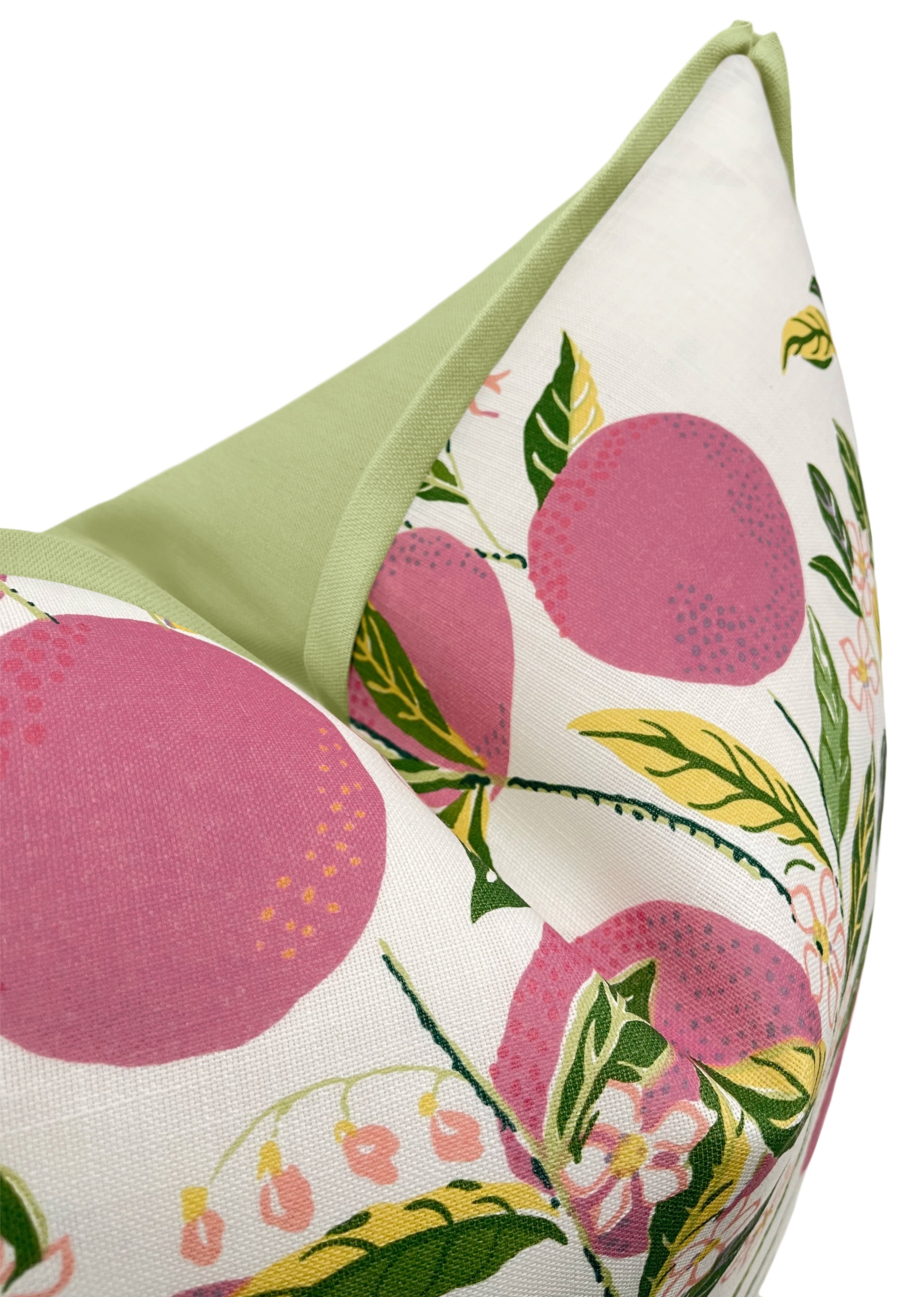 CITRUS GARDEN // ROSÉ PINK | SCHUMACHER - 14" X 36" / BUTTERFLY FLANGE / Celadon - Image 0
