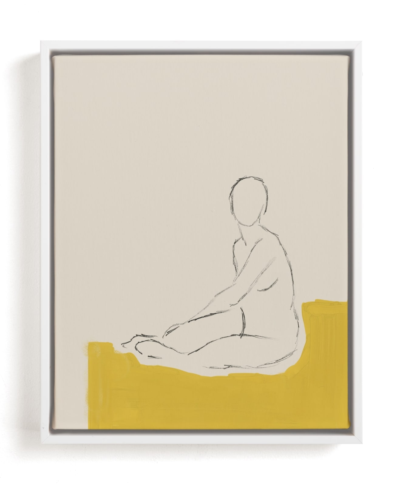 Figure On Yellow Limited Edition Fine Art Print 2 - Image 0