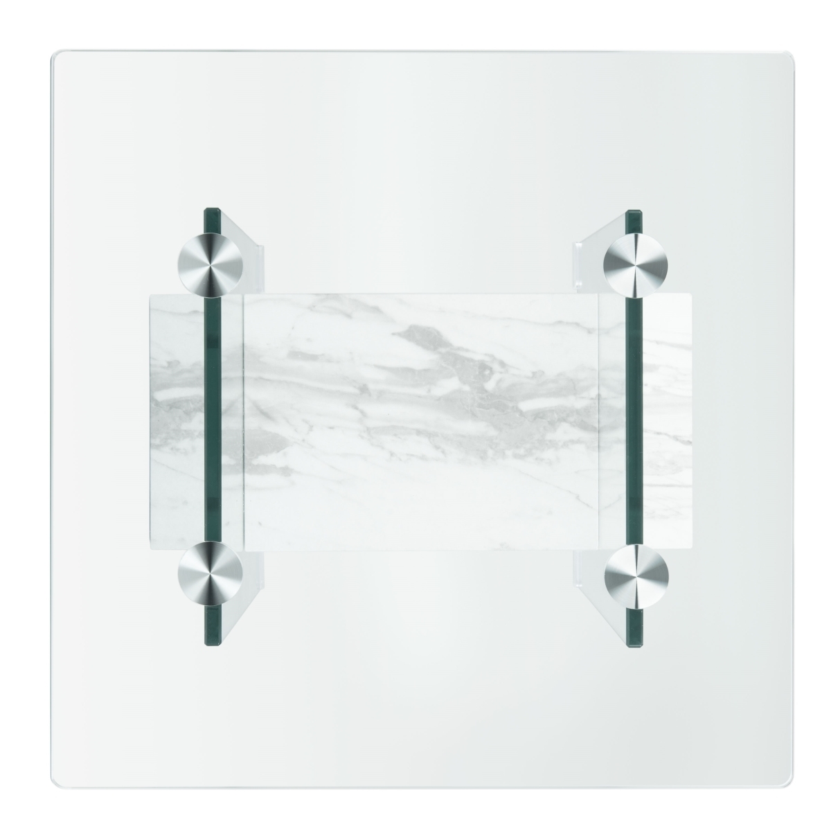 Kayley Accent Table - Glass / White - Safavieh - Image 3