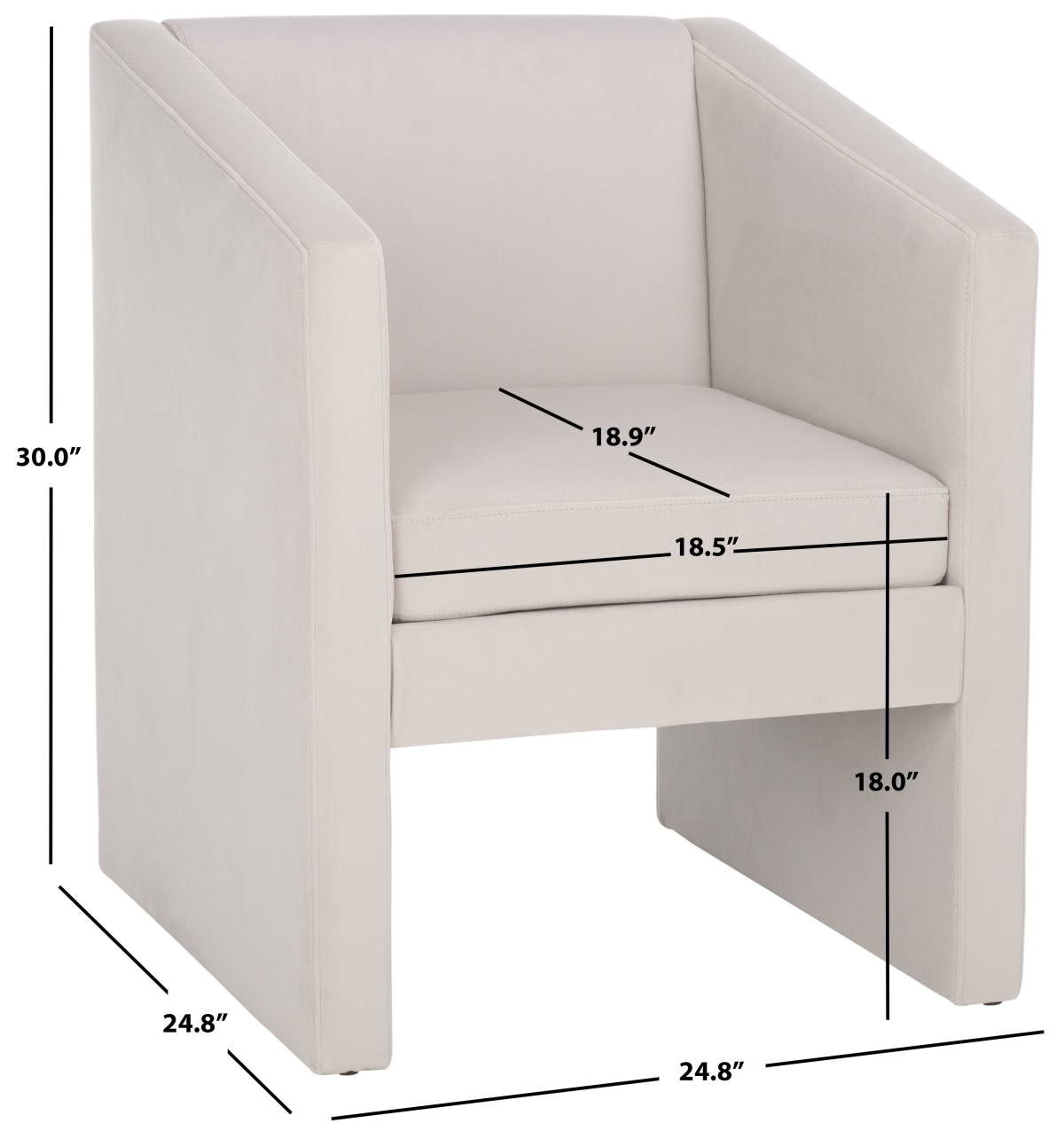 Ylva Accent Chair - Light Grey - Safavieh - Image 9