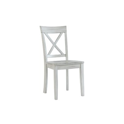 Gretna Cross Back Side Chair in White - Image 0