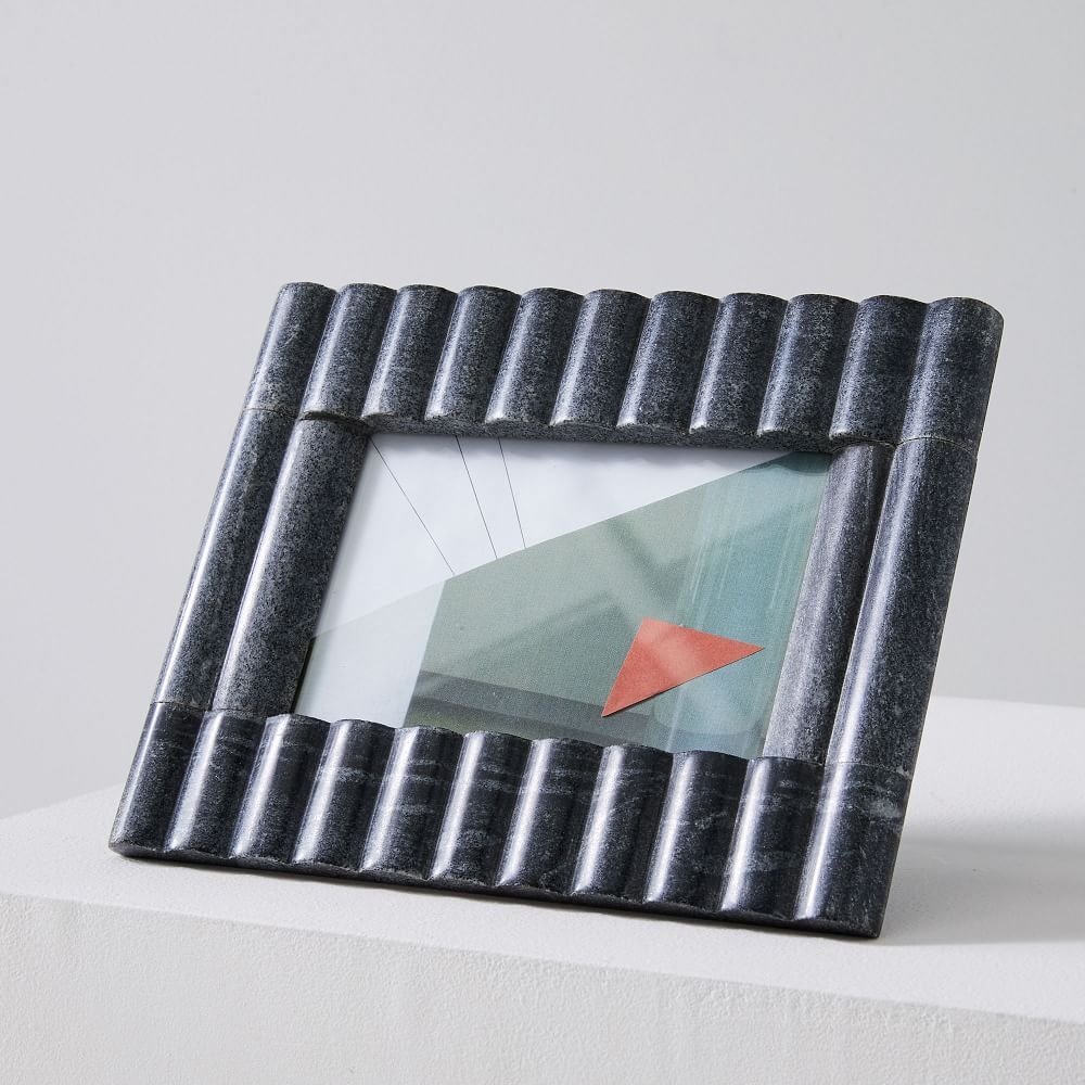 Stacked Marble Frame, Stacked Rectangle, 4"x6", Black - Image 0