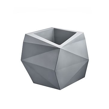 Origami Planter, Short, 23"SQ x 14.5"H, White - Image 2