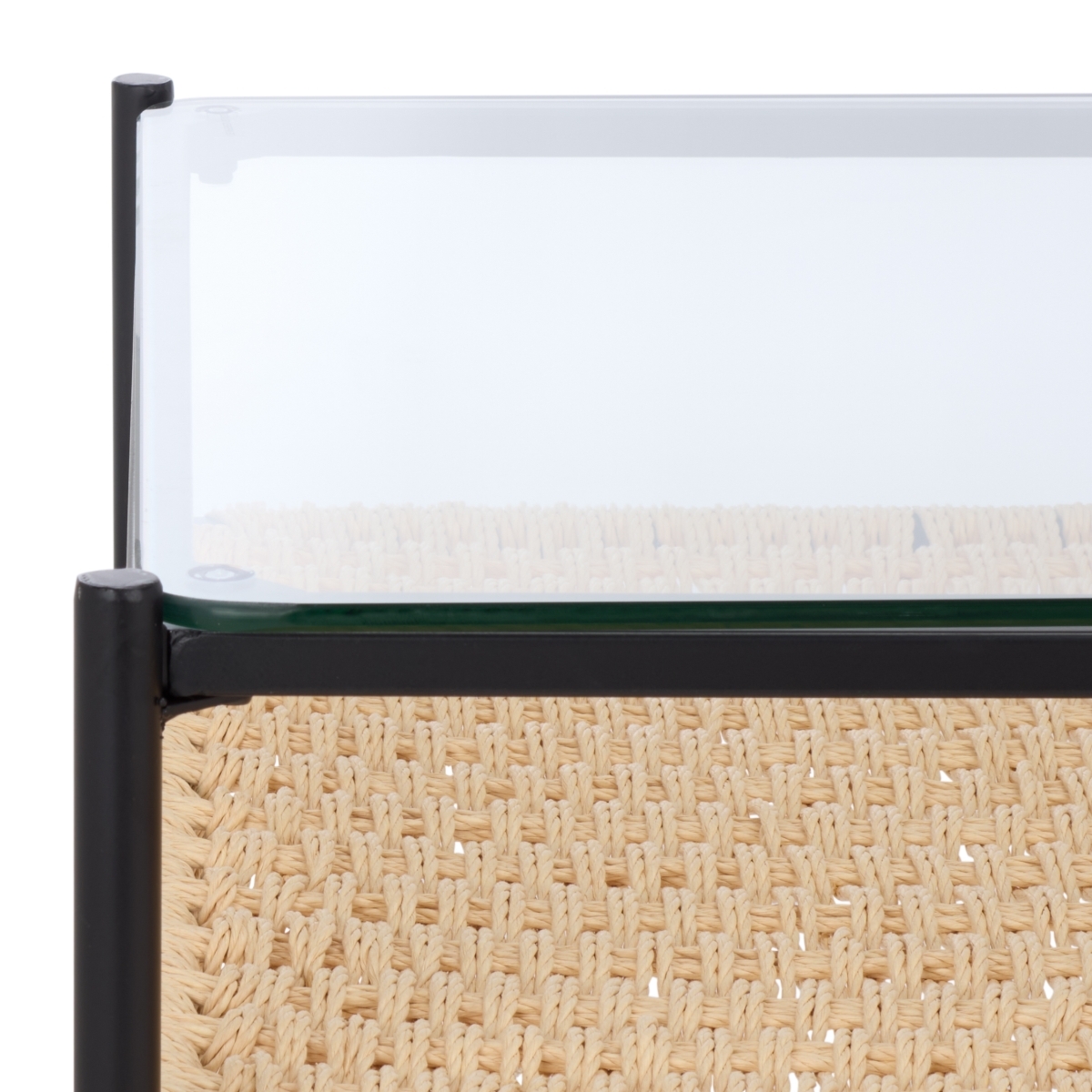 Omaka 1 Shelf Coffee Table - Natural / Black - Safavieh - Image 2