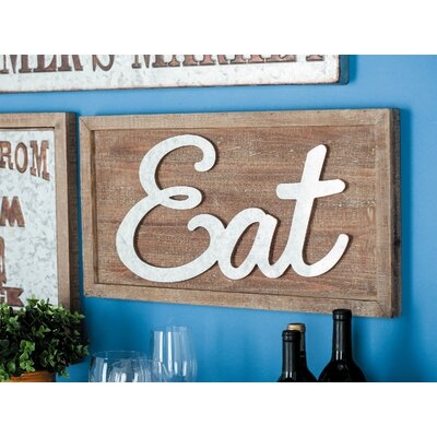 Wood/Metal Eat Wall Décor - Image 0