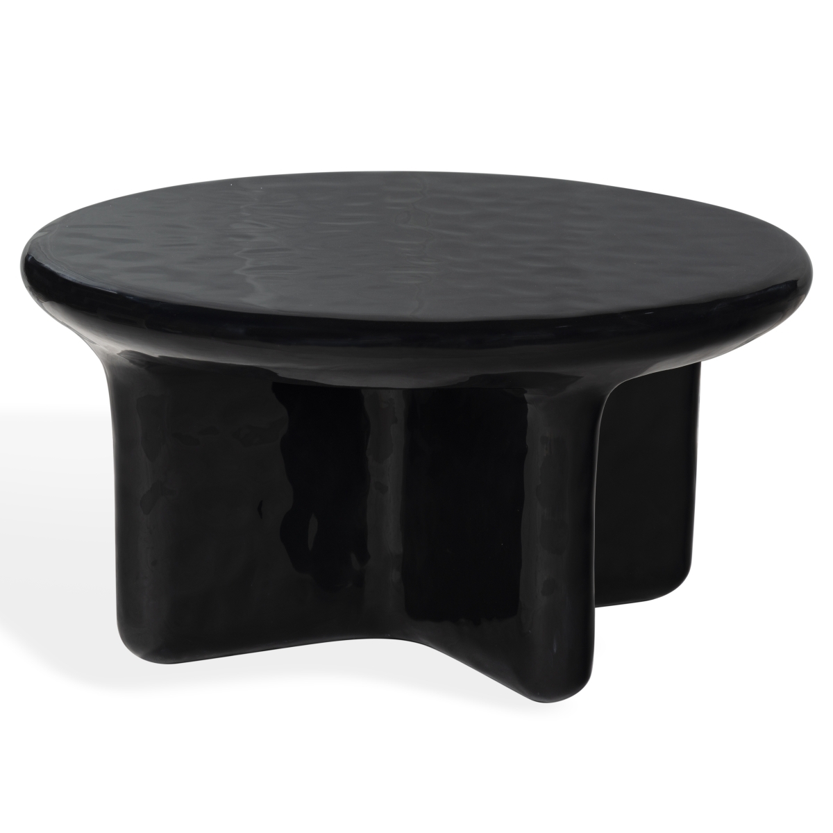 Tressarose Round Coffee Table - Black - Image 6