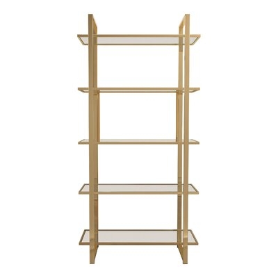 Hanner 79" H x 31.5" W Metal Etagere Bookcase - Image 0