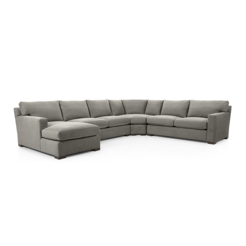 Axis 4-Piece L-Shaped Wedge Sectional Sofa with Chaise Lounge - Image 2
