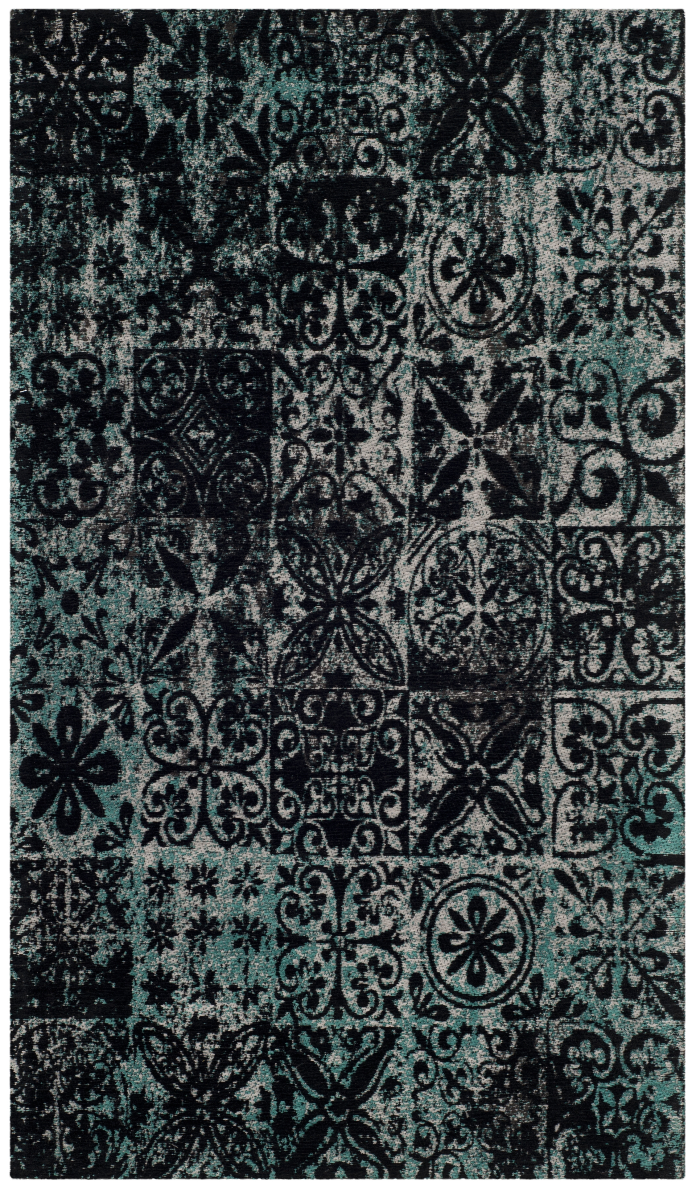 Arlo Home Woven Area Rug, CLV221A, Teal/Black,  3' X 5' - Image 0