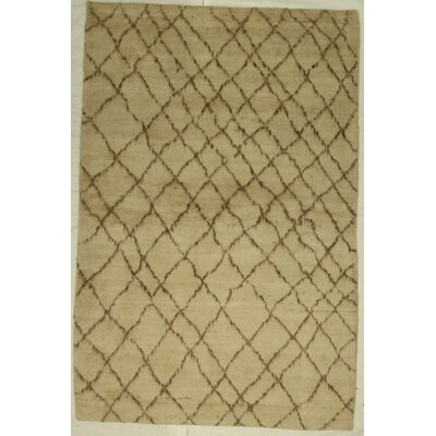 One-of-a-Kind Corbeil Hand-Knotted Ivory 4' x 6' Wool Area Rug - Image 0
