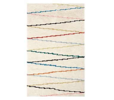 Rainbow Zigzag Rug, 8x10', Multi - Image 0