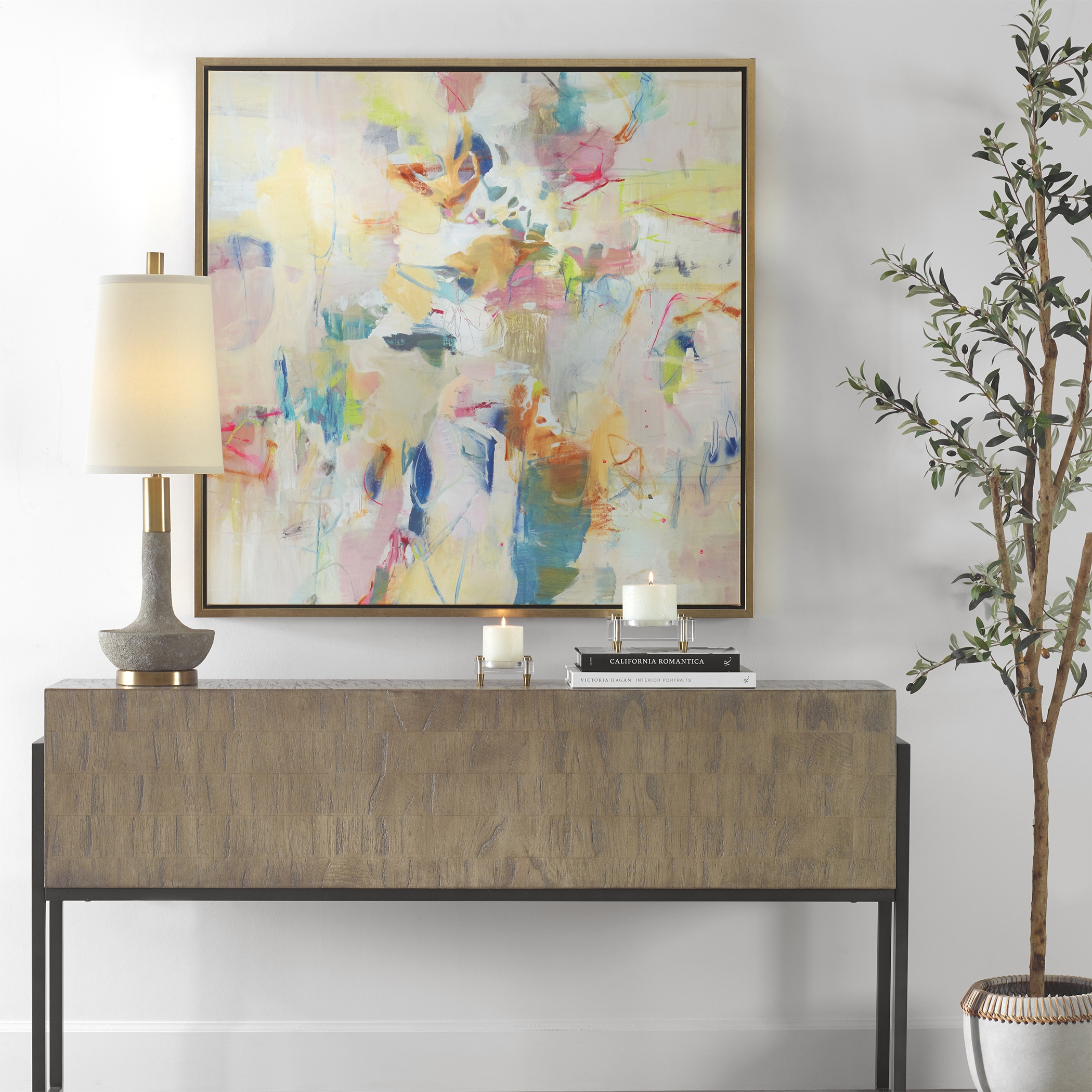 Party Time Framed Abstract Art - Image 1