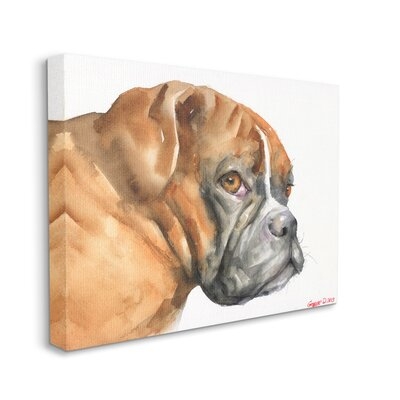 Boxer Dog Looking Back Adorable Pet Portrait - Image 0