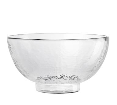 Hammered Glass Serving Bowl - Large - Image 1