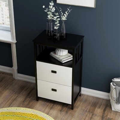 COXBRIGHT File Cabinet With 2 Drawers And Open Compartment Storage Space - Image 0