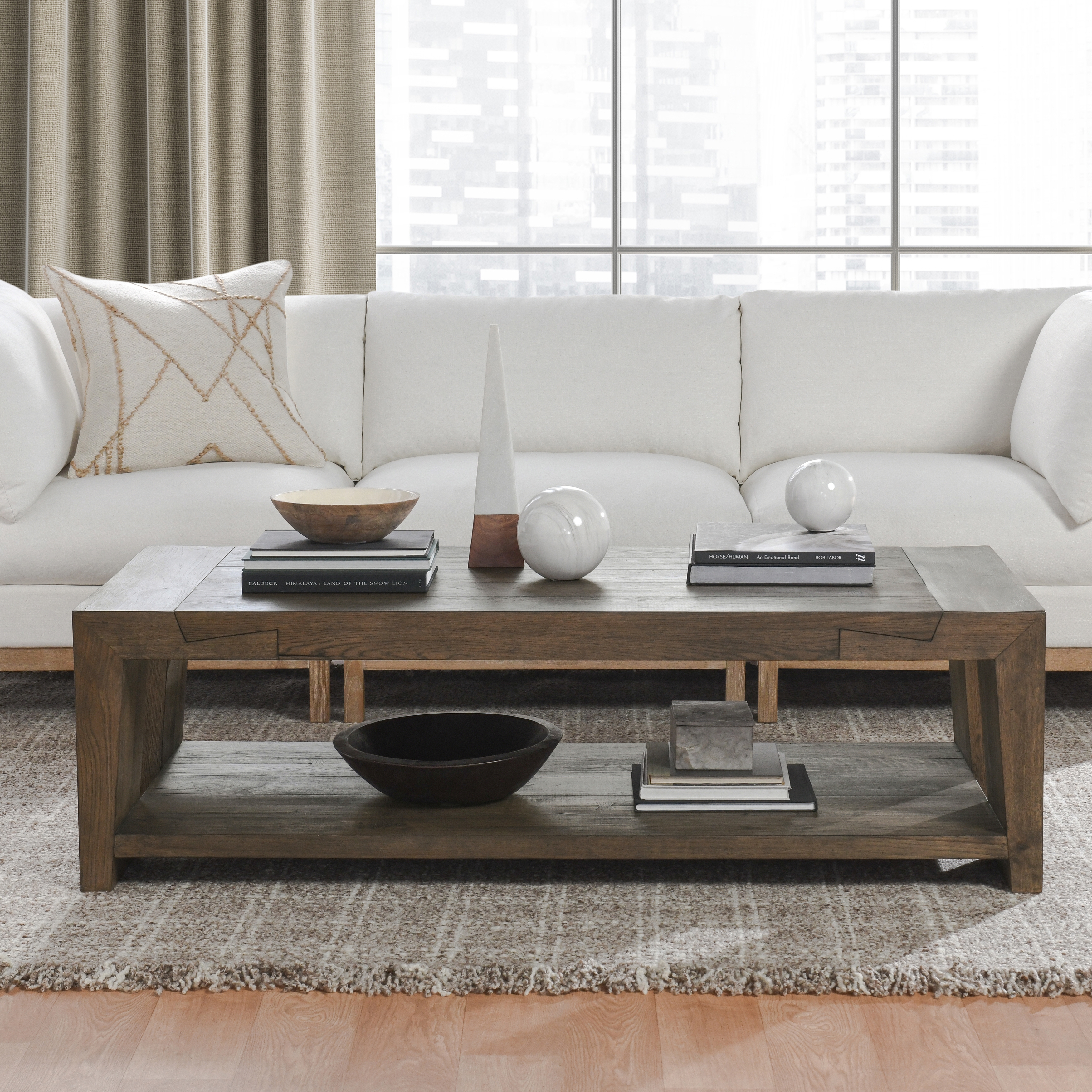Troy Coffee Table Suede Brown - Image 4