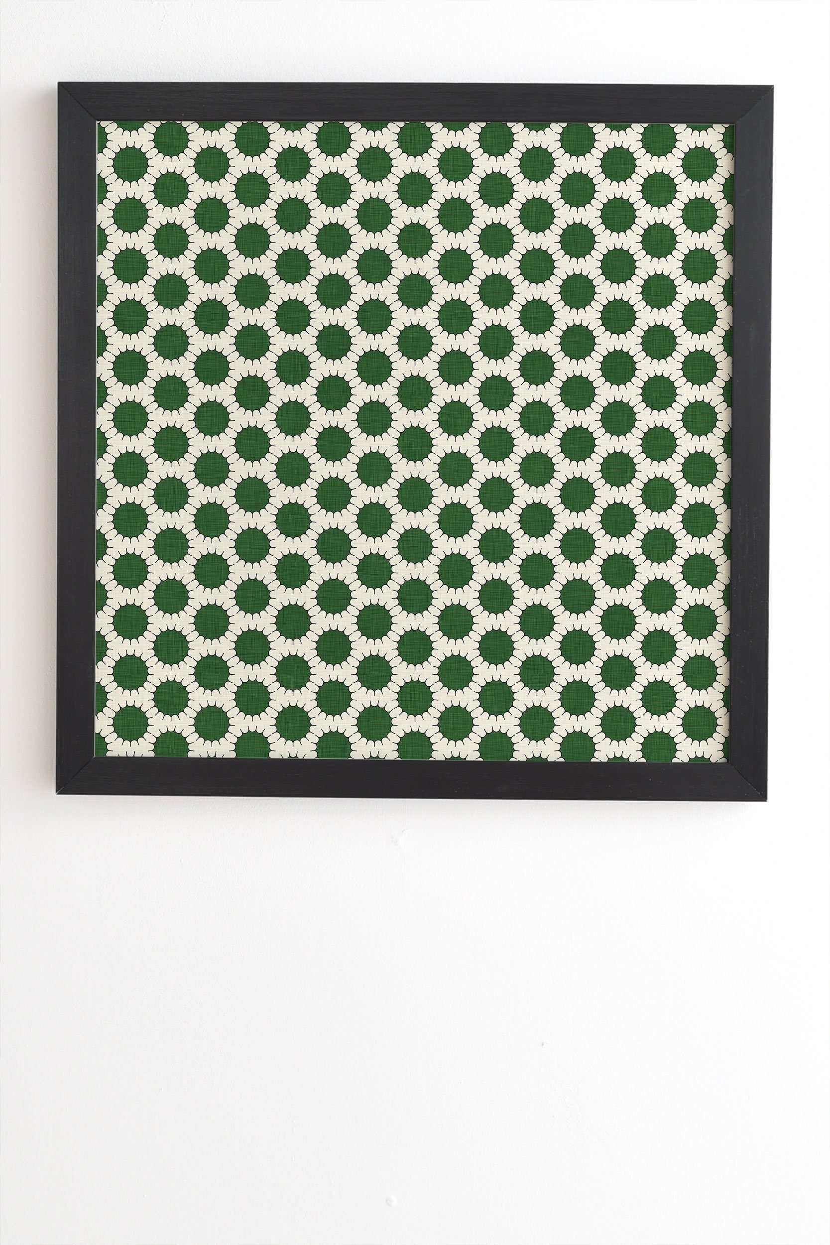 Holli Zollinger Pincushion Dot Black Framed Wall Art - 30" x 30" - Image 1
