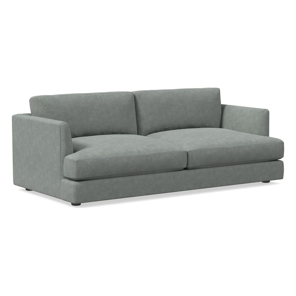 Haven Queen Sleeper Sofa, Trillium, Distressed Velvet, Mineral Gray, Concealed Supports - Image 0