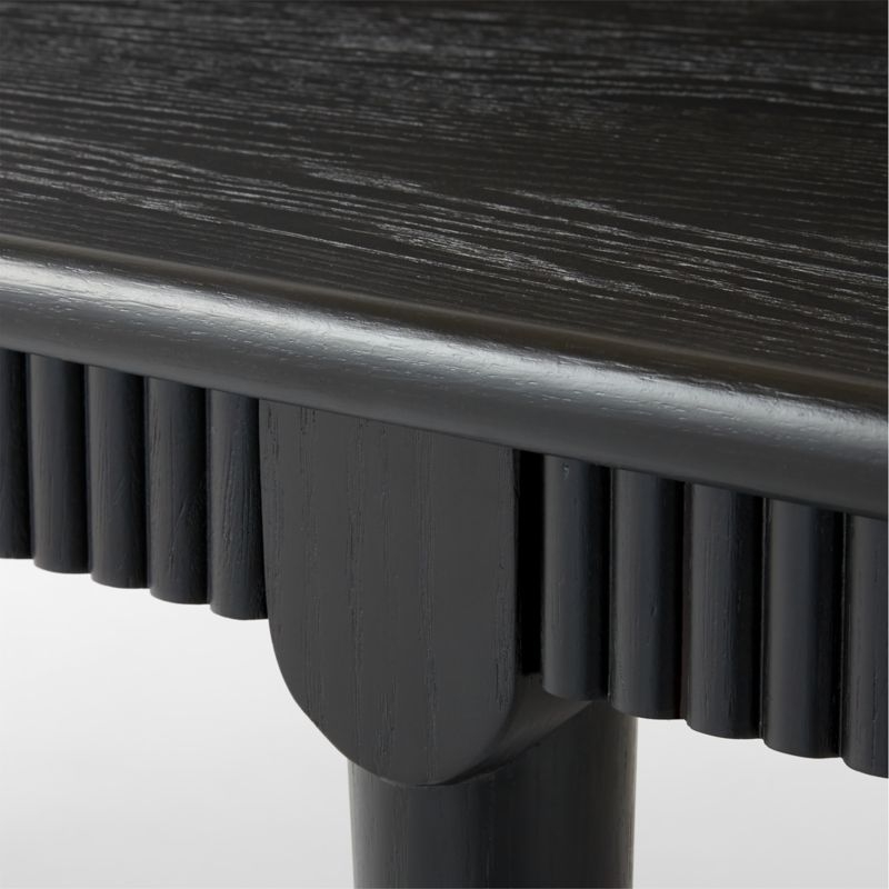 Providence 90" Rectangular Black Ebonized Oak Dining Table - Image 4