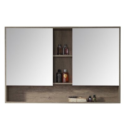 Maisie Surface Mount Framed 2 Doors Medicine Cabinet with 7 Shelves - Image 0
