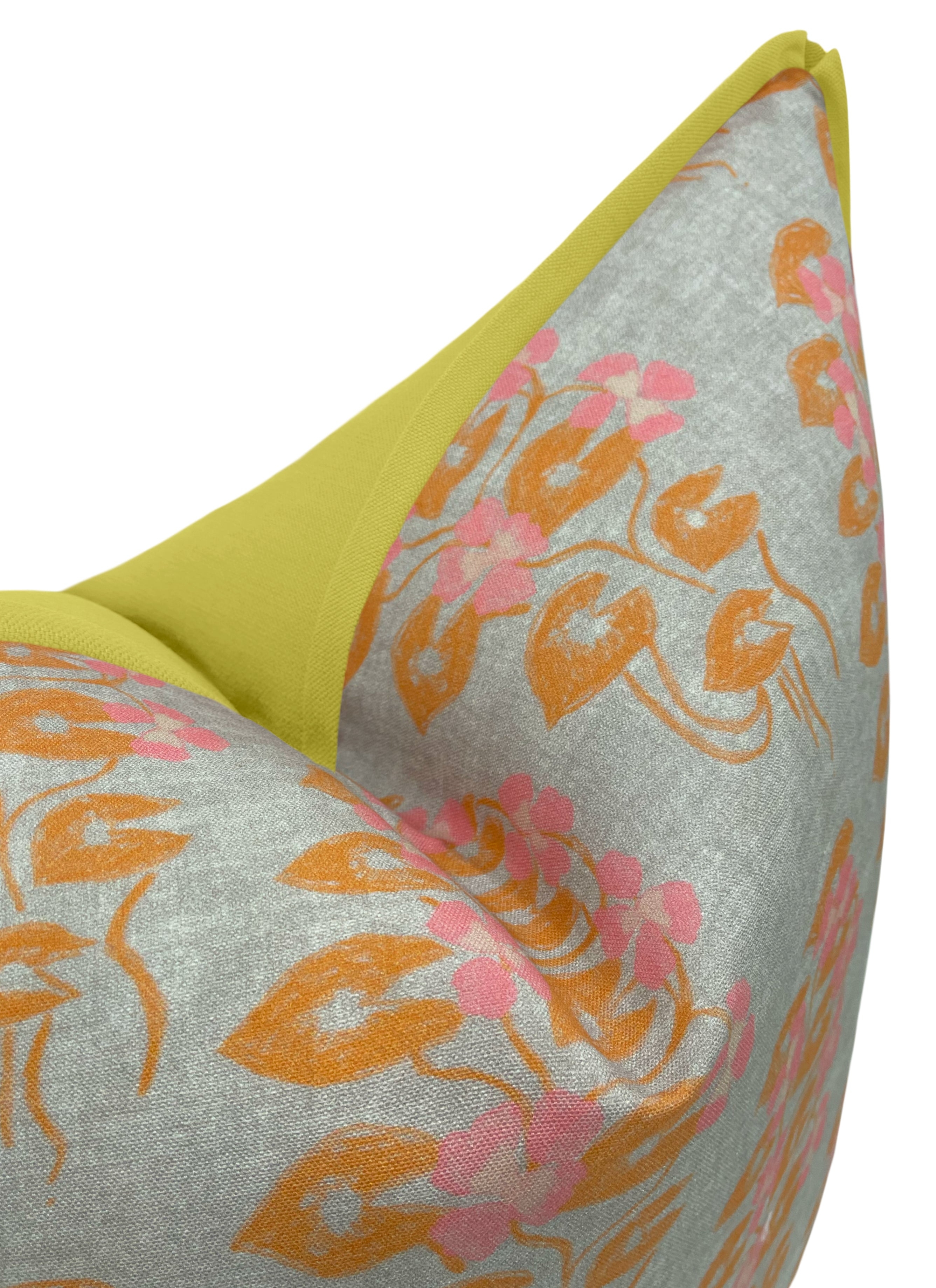 WILLOW // BURNT ORANGE | LULIE WALLACE - 26" X 26" / BUTTERFLY FLANGE / Chartreuse - Image 0