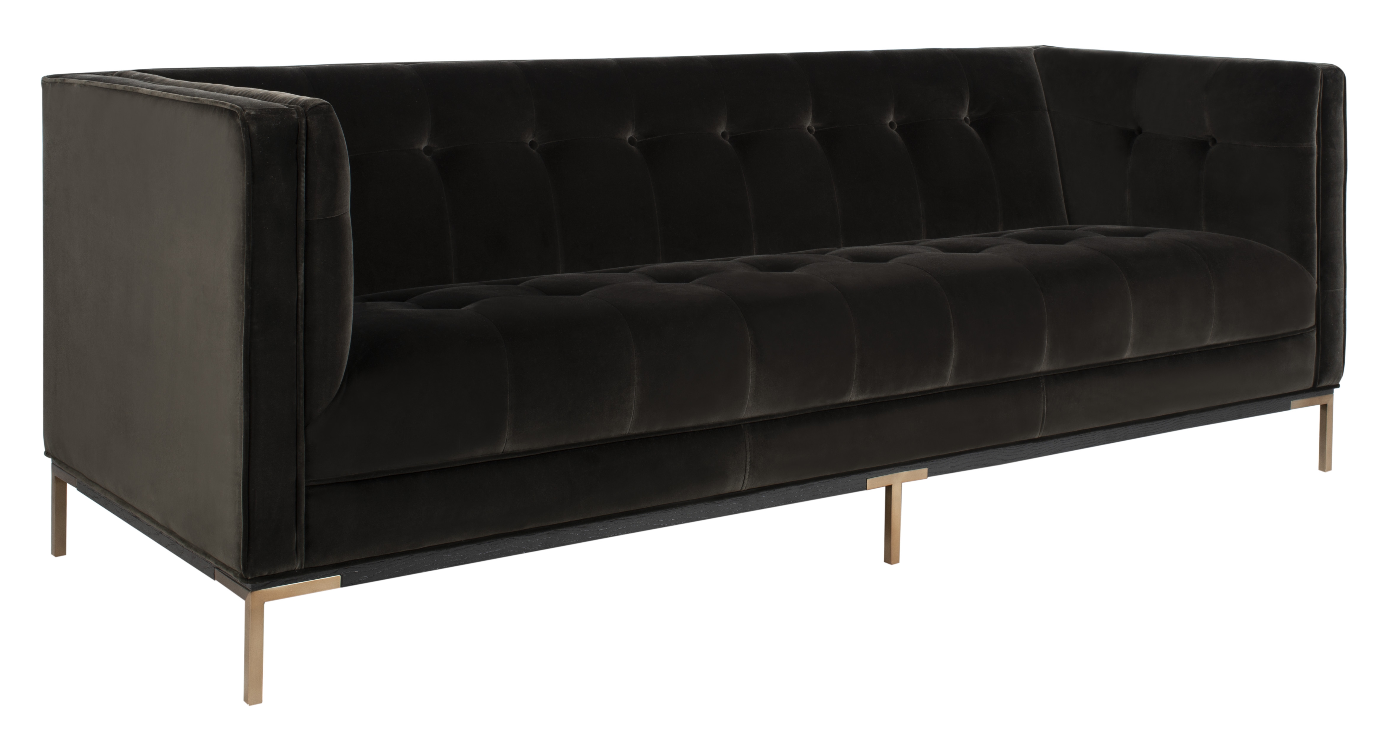 Sienne Tufted Velvet Sofa - Shale - Arlo Home - Image 1