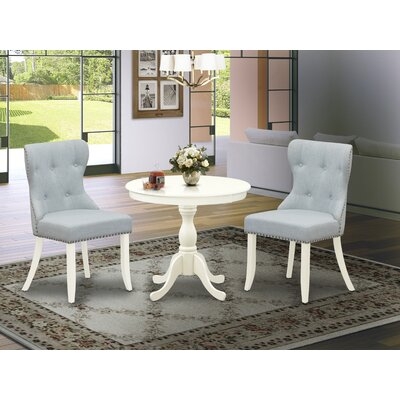 Ginevra  2 - Person Rubberwood Solid Wood Dining Set - Image 0