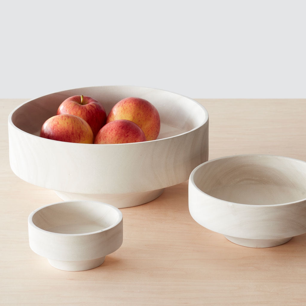 The Citizenry Tikal Wood Serving Bowl | Small | White - Image 0