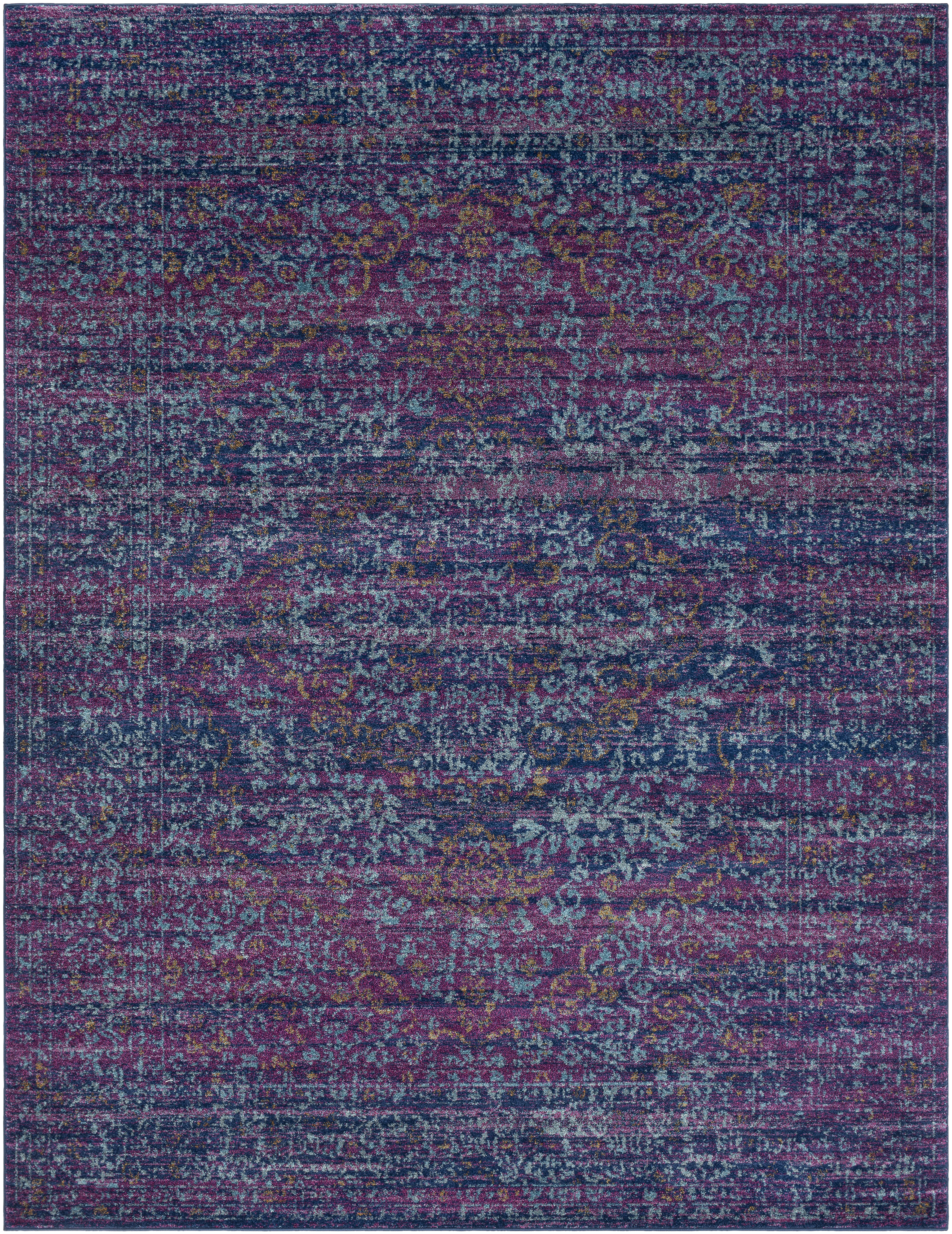 Livabliss Harput Blue Indoor 8'10" x 12'6" Machine Woven Rug - Image 0