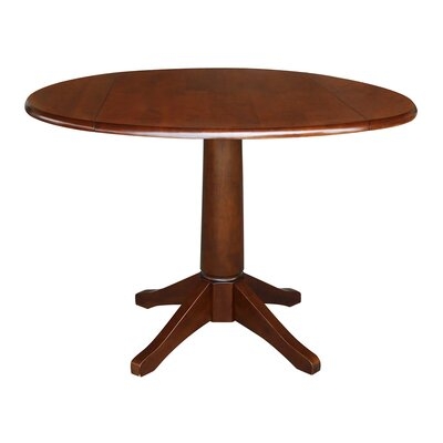 Angelia Extendable Drop Leaf Rubberwood Solid Wood Dining Table - Image 0