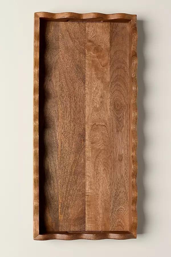 Esther Wooden Scalloped Tray - Image 0